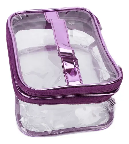 Bolsa Cosmética Portátil De Pvc Transparente Para Maquillaje