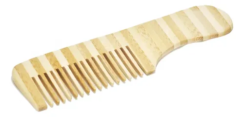 Peine Madera Bambu Bamboo Con Mango Cabello Barba Bigote