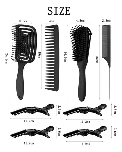 Peine De Masaje De Pulpo Adecuado Para Cabello Rizado 8pcs