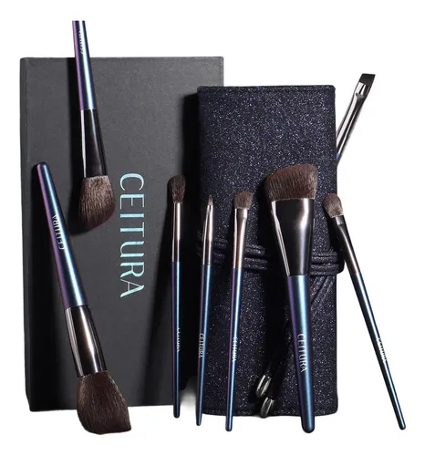 Set De Brochas De Maquillaje Suaves, 8 Piezas Para Una Aplic