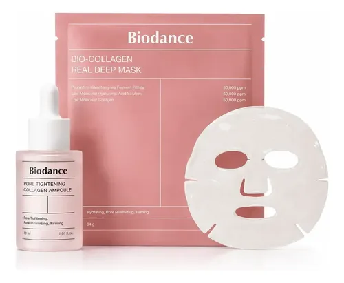 Kit Skincare Coreano Mascarilla Serum Biodance Colágeno Glow