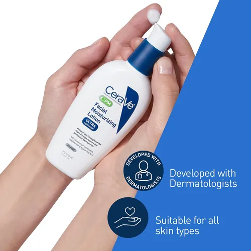 Loción Hidratante Facial Y Crema De Noche Cerave Pm