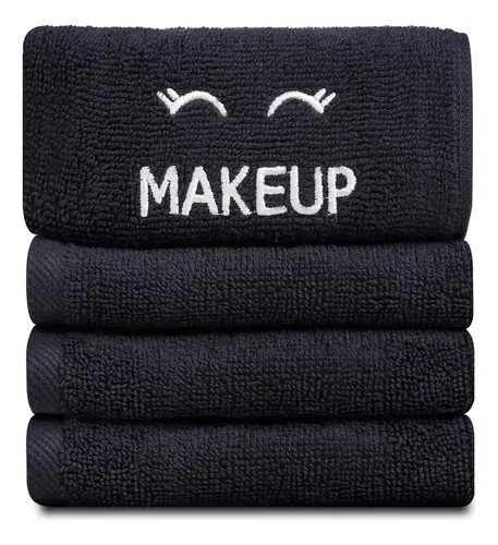 Toallas De Maquillaje Blancas, Clásicas, Negras, Lujosas, De