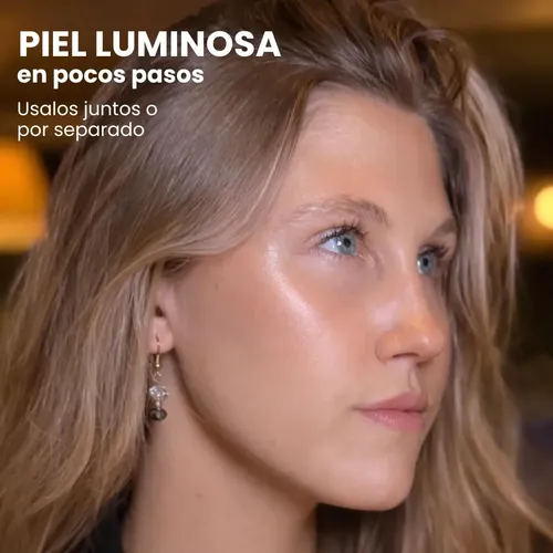 Combo Maquillaje Crema Glow Iluminadora + Bronceador Sun Drops Bronzer | Todo Tipo De Piel | Kit Día/noche