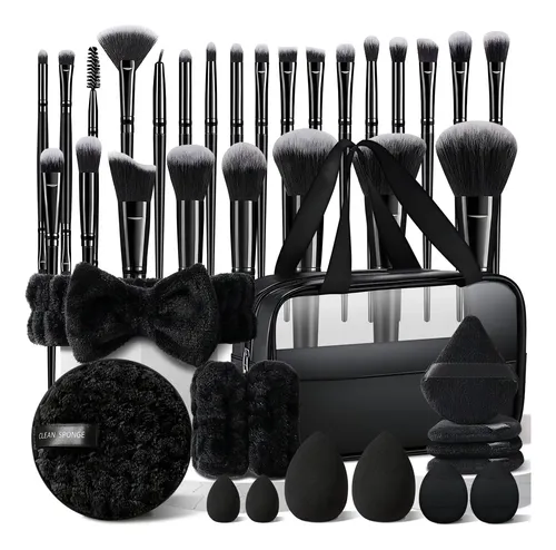 Set 40 Brochas Maquillaje Hghdbt Profesional Con Estuche