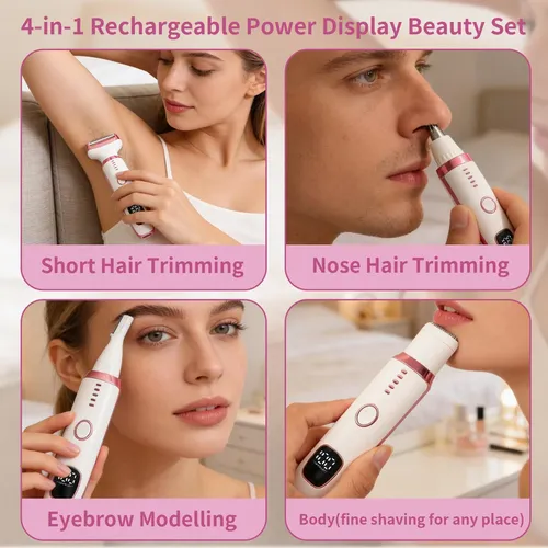 Depiladora Recargable 4 En 1 For Mujer Con Accesorios Blanco