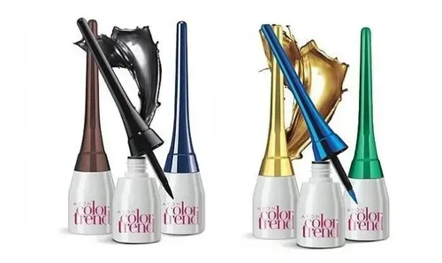 Delineador Liquido Dorado Metalico Avon Outlet Leer