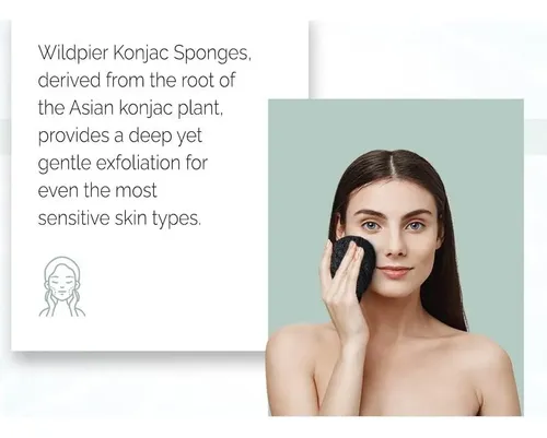 Esponja Natural De Konjac Con Carbón Wildpier 15g