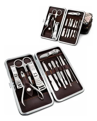 Set Manicura Alicate Pinza Tijera Corta Uñas + Estuche