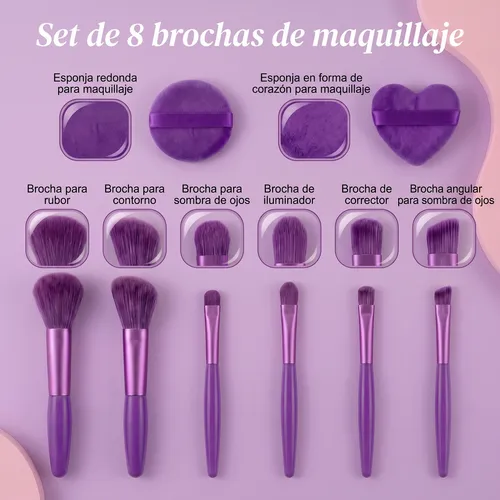 Set Brochas Maquillaje Aplicador Maquillaje Profesional
