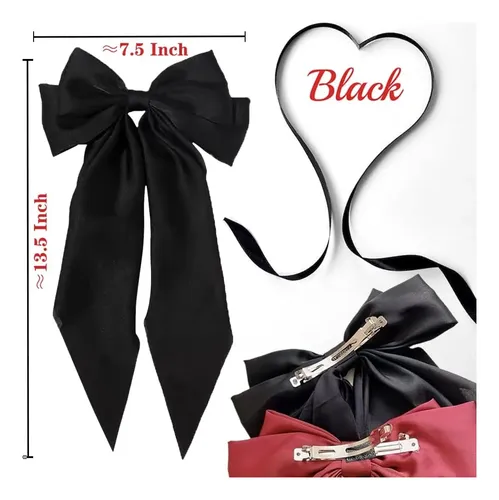 Kit De 3 Pinzas De Pelo Elegantes Con Lazo Grande