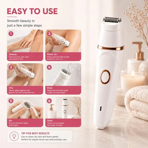 // Depiladora Facial For Mujer, Afeitadora Corporal Y ‘