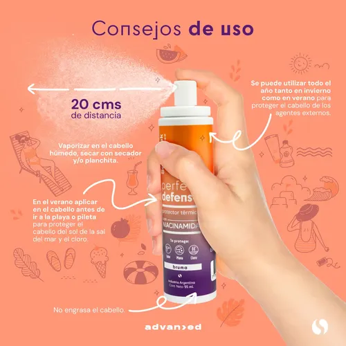 Protector Térmico Cabello Schwanek 95ml Hidratante Antifrizz Extra Brillo Ideal Playa Alisado Pre y Post Planchita Desenredante Bruma Repara el Cabello Dañado y da Brillo Instantáneo