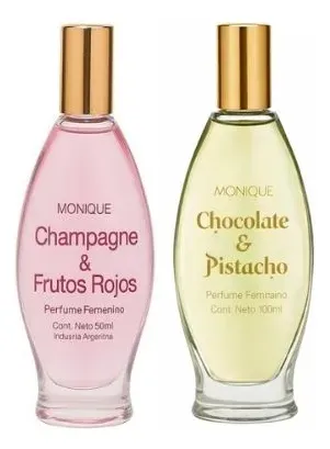 Perfume Femenino X2 Champagne+ Chocolate Pistacho Monique Js