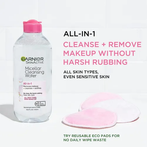 Agua Micelar Garnier, Paquete De 3 Unidades, 100 Ml, Para To