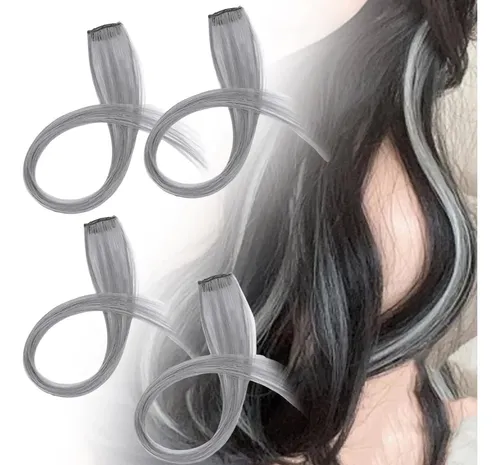 4 Pelucas Teñidas De Orejas Colgantes, Pelucas De Pelo Gris