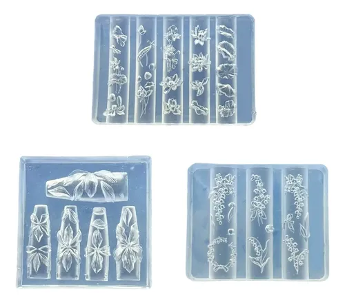 Molde De Silicona Para Pegatinas De Decoración De Uñas En Re