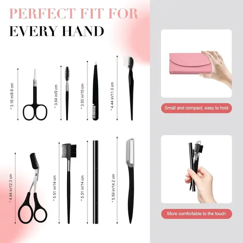 Kit De Cuidado De Cejas Con Funda De Viaje