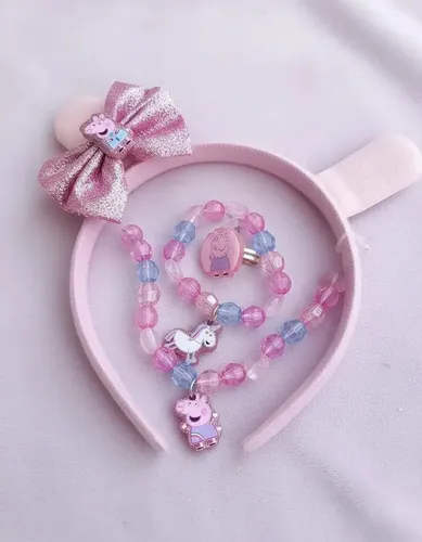 Set De Bijouterie y Accesorios De Pelo Peppa Pig Para Niñas