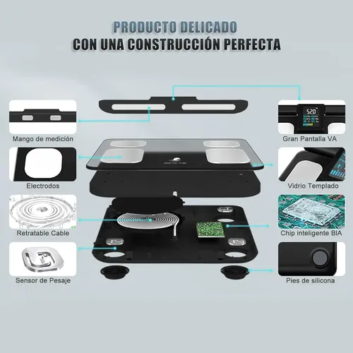 Báscula Inteligente  Corporal De 8 Electrodos,28 Datos