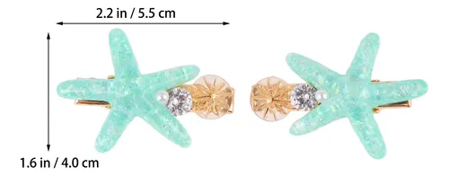 2 Broches Para El Pelo Con Forma De Perla Y Flecos Con Forma