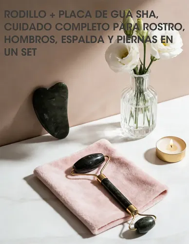 Masajeadores Gua Sha Y Roller Facial Piedra