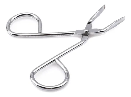Tijera Y Pinza Acero Plateado Para Cejas Y Vello Facial