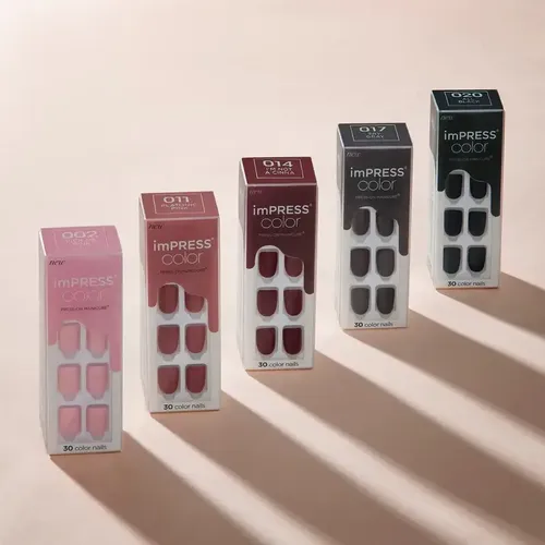 Uñas Postizas Bliss | Impress Color Press-on Nails Adhesivas Color Rosa Petal Pink