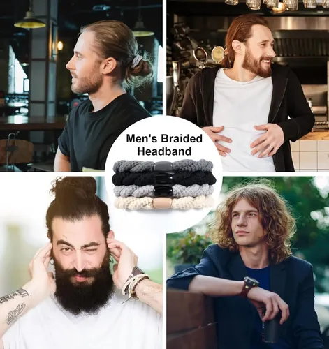 Paquete De 12 Cintas Para El Cabello, Para Hombre, Pelo Larg