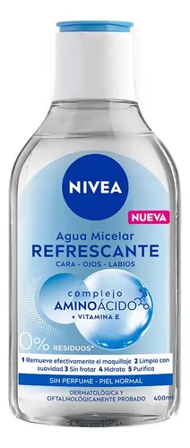 Nivea Agua Micelar Refrescante Cara-ojos-labios 400ml
