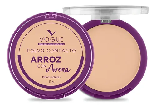 Maquillaje Polvo Compacto Vogue Polvo De Arroz Filtro Solar