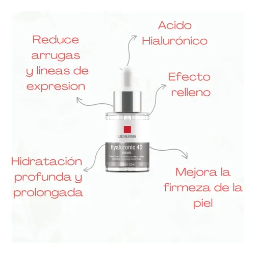 Serum Hialuronico 4d Antiage Arrugas Efecto Relleno Lidherma