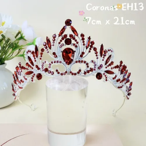 Tiara Corona Stras Accesorios P/ Eventos Novias 15 Años Eh13
