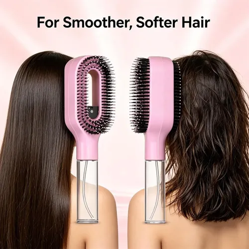 . Cepillo De Cabello Con Spray, Peine Anti-frizz De Un .