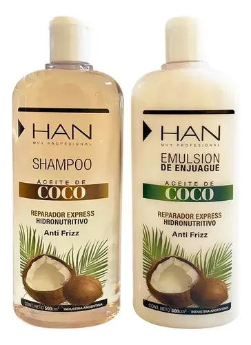 Han Coco Shampoo + Acondicionador Reparador Anti Frizz