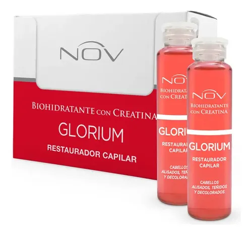 12 Ampollas Restaurador Capilar Glorium X 15ml Hidratante