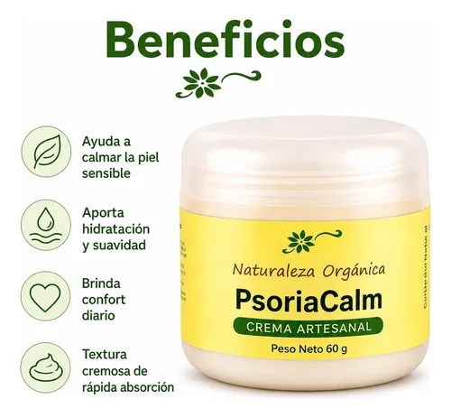 Crema Natural Psoriacalm Calmante Psoriasis Pielsensible 60g
