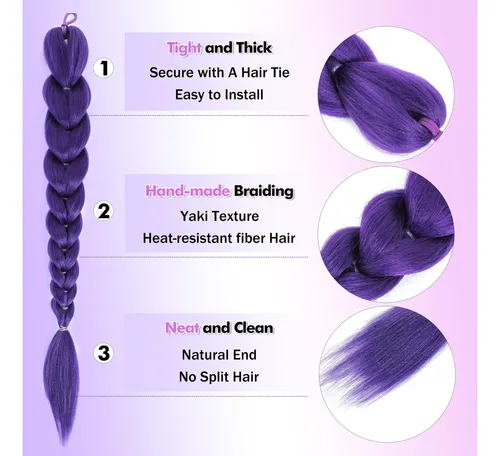 Extensiones De Cabello Getgal Braids Ponytail De 60 Cm, Colo