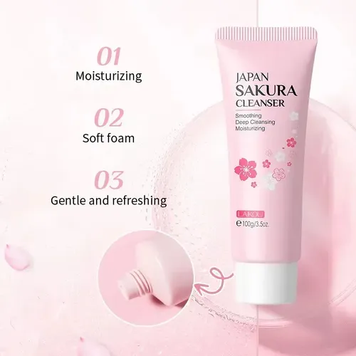 Set De Cuidado Facial Laikou Sakura 9 Piezas Ilumina Piel