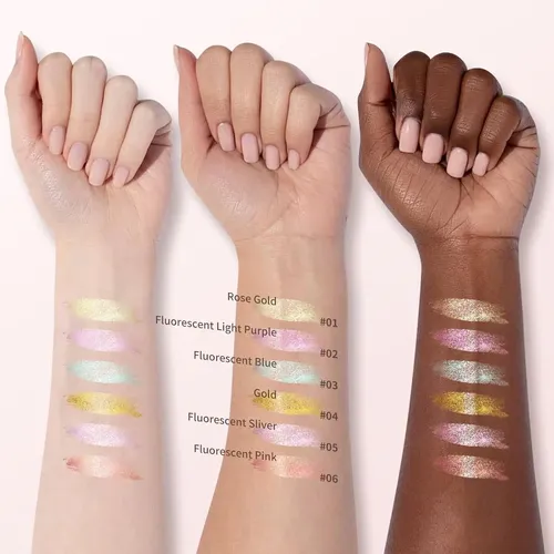 Iluminador Líquido Rosa Fluorescente Brillo Facial Y Corpor