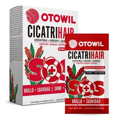 Máscara Capilar Brillo + Suavidad Cicatrihair X 25gr Otowil