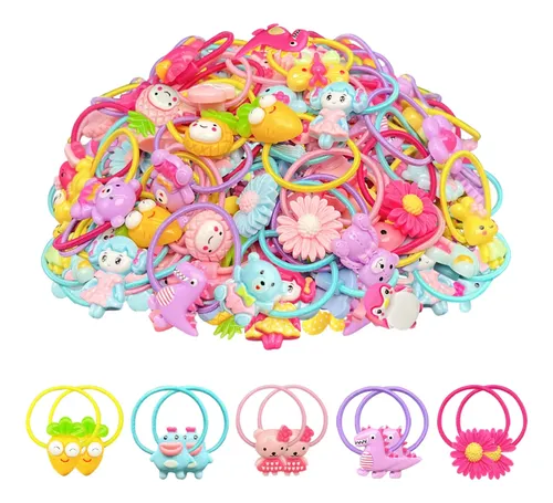 Hair Tie Ammy, 100 Unidades, Cintas Para El Pelo Para Niñas,