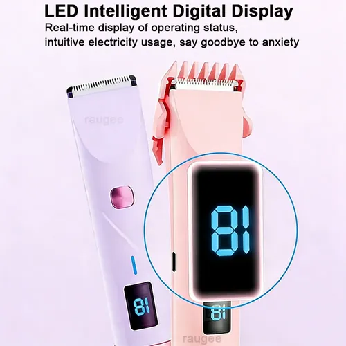 Depiladora Eléctrica Recargable Doble Cabezal Violeta