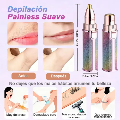 – Depiladora Facial Electrica Mujer 2 En 1, Recargable Usb