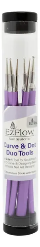 Ezflow Duo Tools Kit Decoración Uñas Dooting Curva Nail Art
