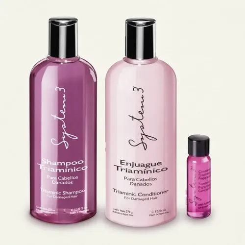 Combo Triamínico System 3 Shampoo Acondic 375gr Ampolla