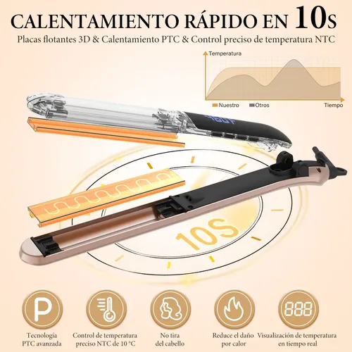 Yhk Yoawes Plancha De Cerámica 2 En 1 Profesional
