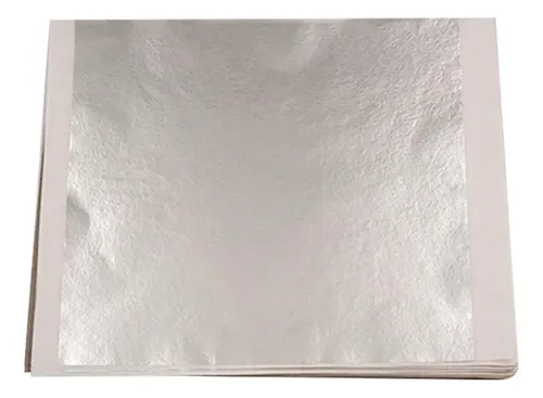 100x Hojas Doradas Adorno Bolsa De Regalo Relleno Plata