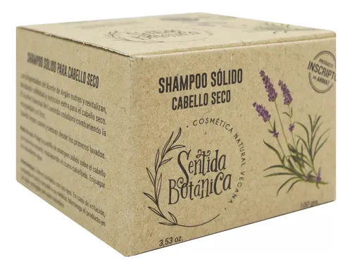 Sentida Botánica Shampoo Solido Cabello Seco Natural Vegano