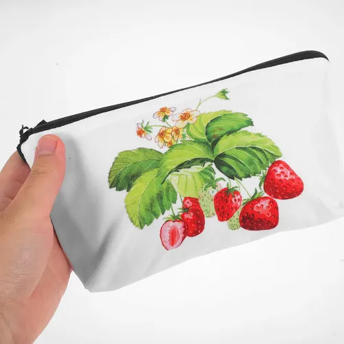 Estuche De Maquillaje Y Tocador Con Diseño De Fresa